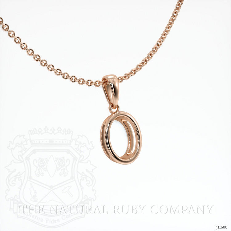 14K Rose Gold Bezel Pendant Setting