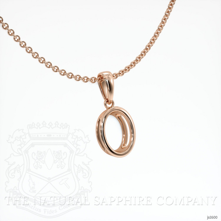 14K Rose Gold Bezel Pendant Setting