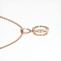 14K Rose Gold Bezel Pendant Setting Image