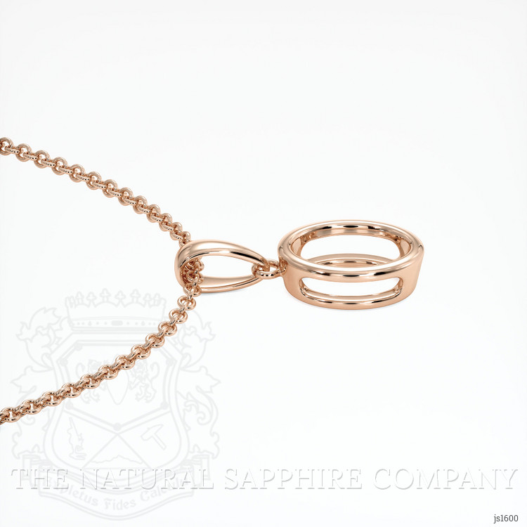 14K Rose Gold Bezel Pendant Setting