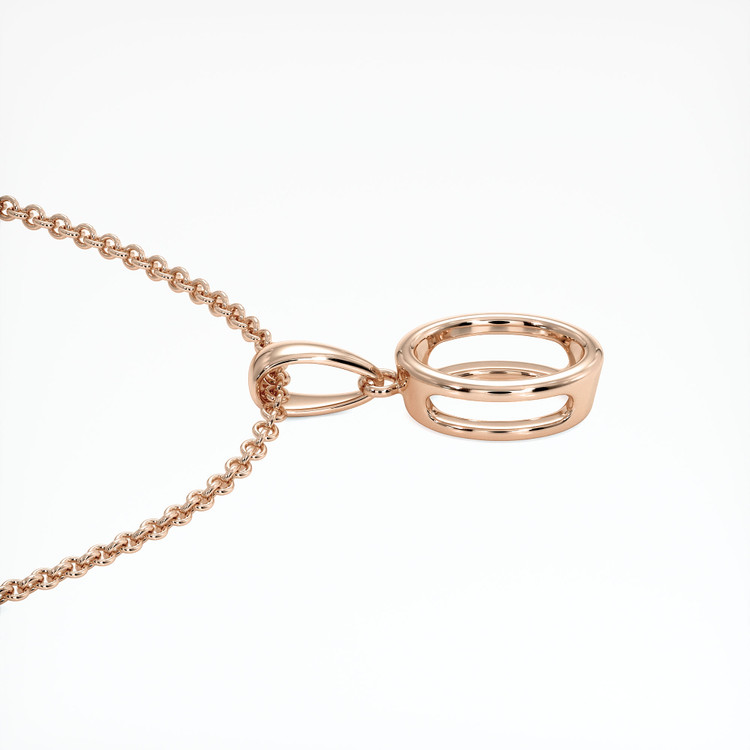 14K Rose Gold Bezel Pendant Setting