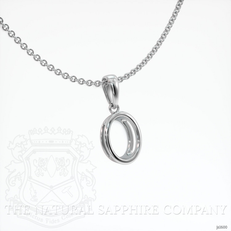 10K White Gold Bezel Pendant Setting