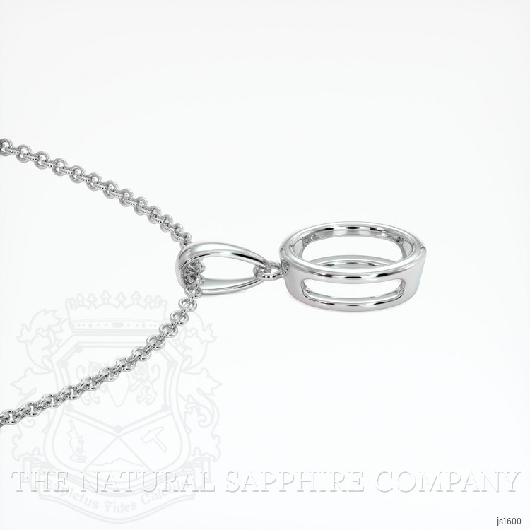14K White Gold Bezel Pendant Setting