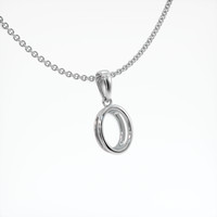 18K White Gold Vedic Necklace Setting Image