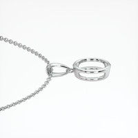 18K White Gold Bezel Pendant Setting Image