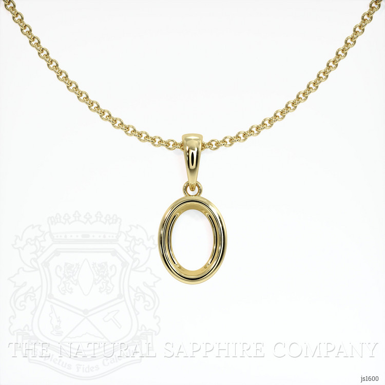 10K Yellow Gold Bezel Pendant Setting