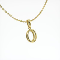 10K Yellow Gold Bezel Pendant Setting Image