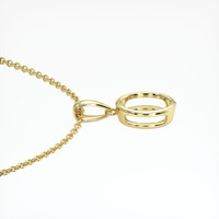 10K Yellow Gold Bezel Pendant Setting Image