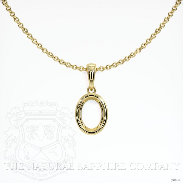 18K Yellow Gold Bezel Pendant Setting