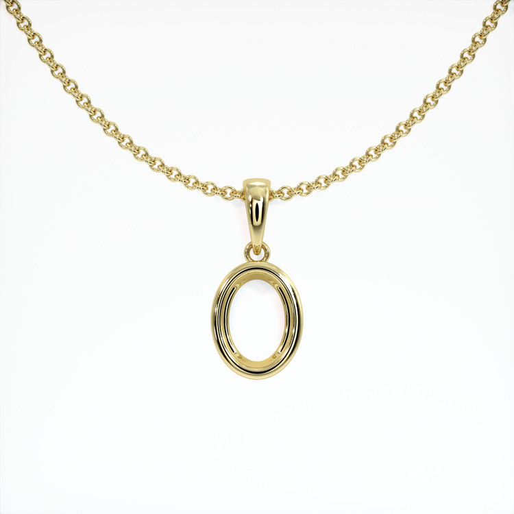 18K Yellow Gold Bezel Pendant Setting