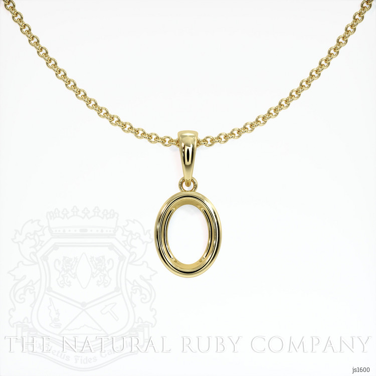 18K Yellow Gold Bezel Pendant Setting