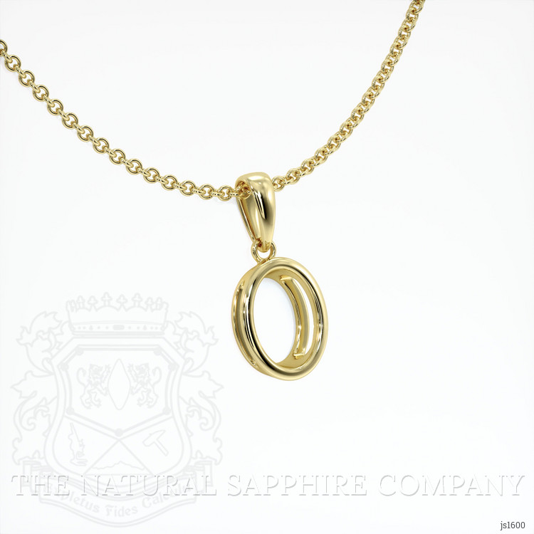 18K Yellow Gold Bezel Pendant Setting