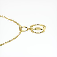 18K Yellow Gold Bezel Pendant Setting Image