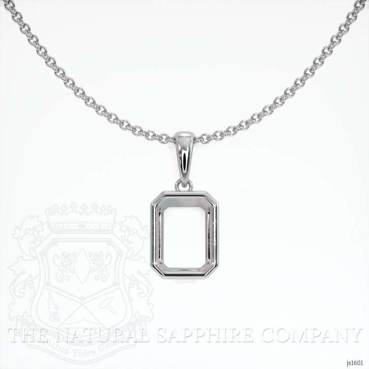 14K White Gold Vedic Pendant Setting
