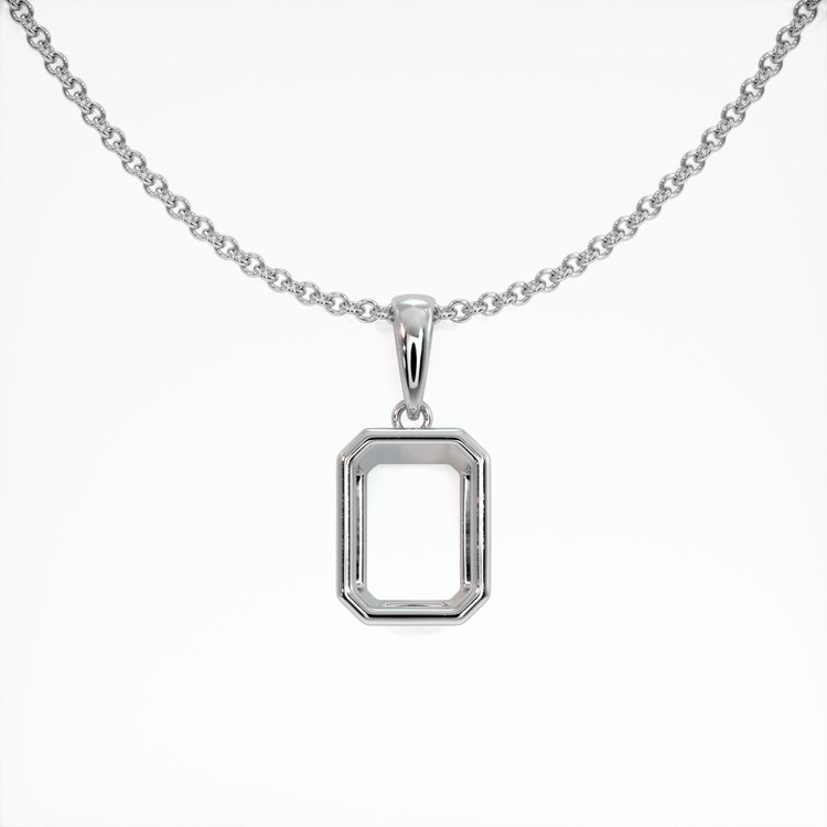 14K White Gold Vedic Pendant Setting