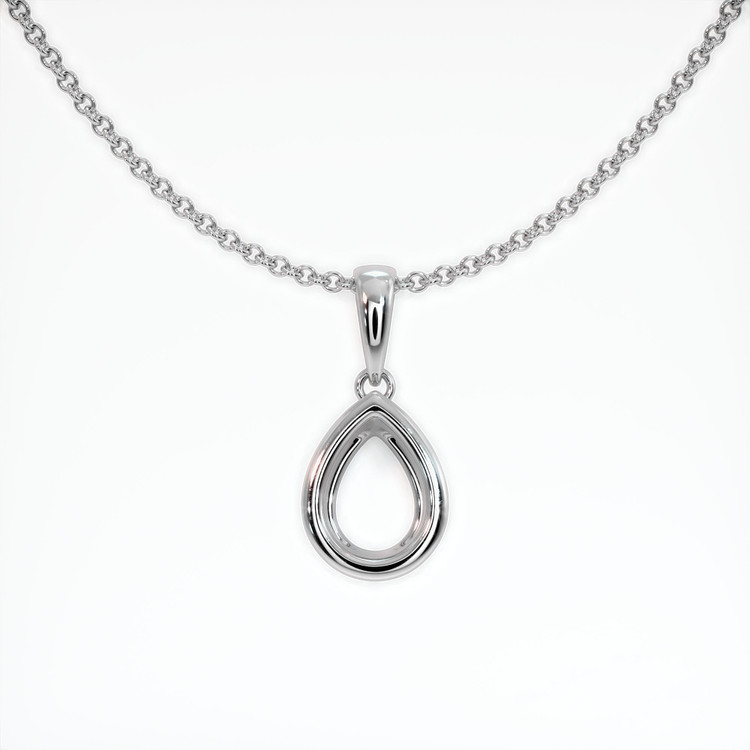 14K White Gold Vedic Pendant Setting