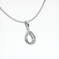 14K White Gold Vedic Pendant Setting Image