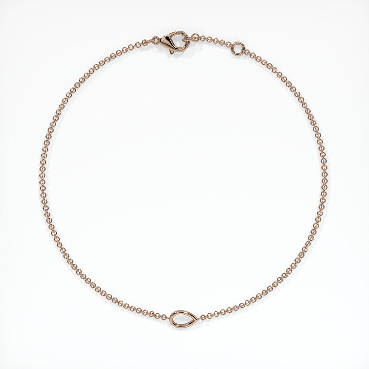 14K Rose Gold Vedic Bracelet Setting