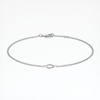 14K White Gold Vedic Bracelet Setting Image