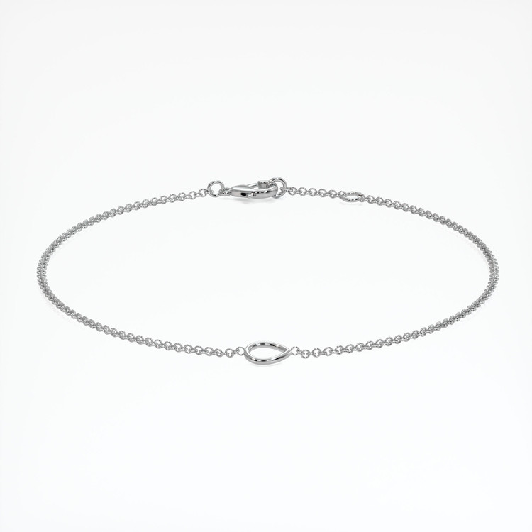 14K White Gold Vedic Bracelet Setting