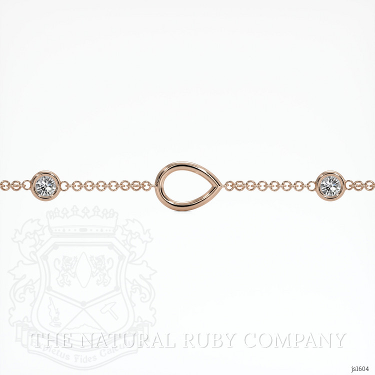 14K Rose Gold Accent Stones Bracelet Setting