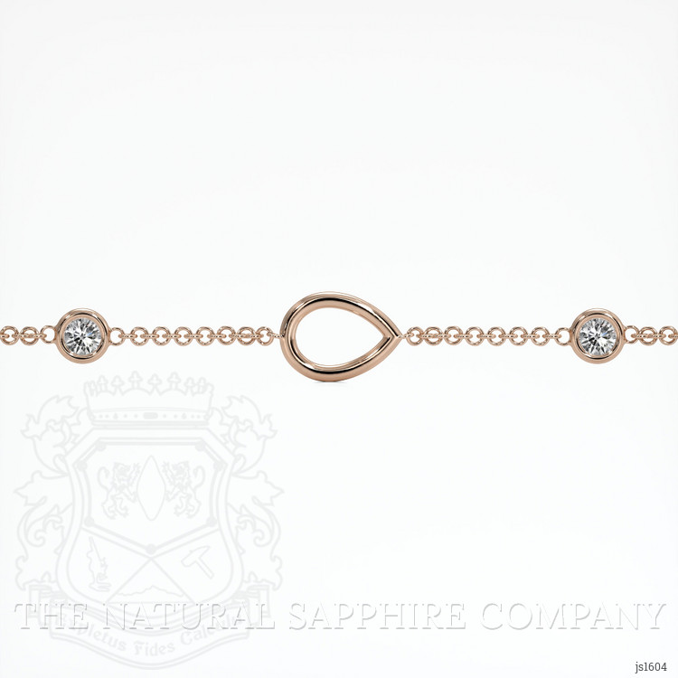 14K Rose Gold Accent Stones Bracelet Setting