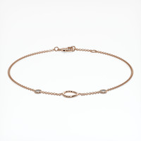 14K Rose Gold Accent Stones Bracelet Setting Image