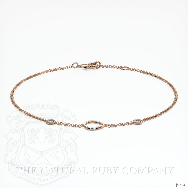 14K Rose Gold Accent Stones Bracelet Setting