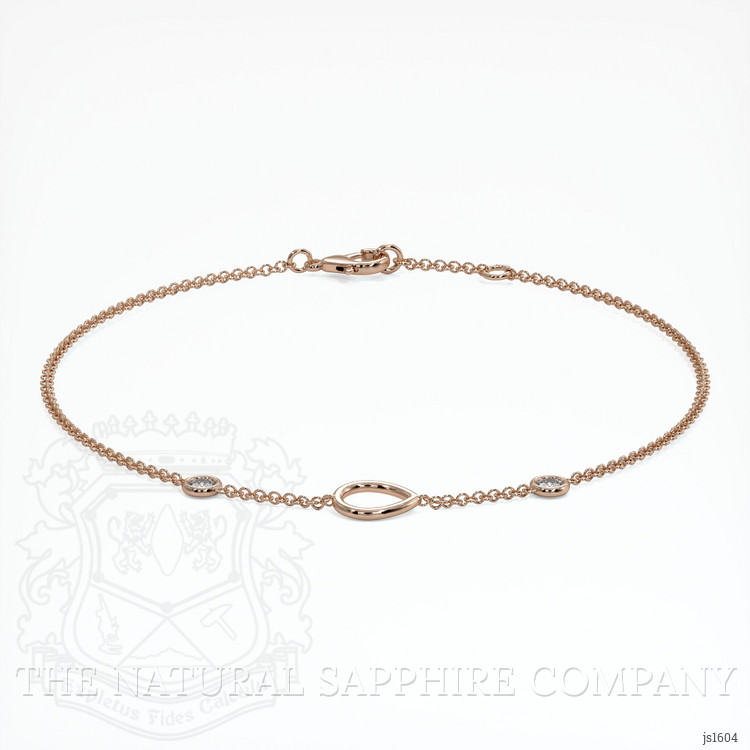 14K Rose Gold Accent Stones Bracelet Setting
