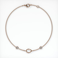 14K Rose Gold Accent Stones Bracelet Setting Image