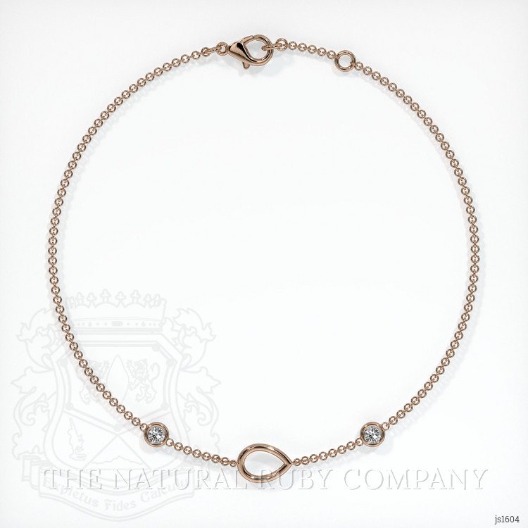 14K Rose Gold Accent Stones Bracelet Setting