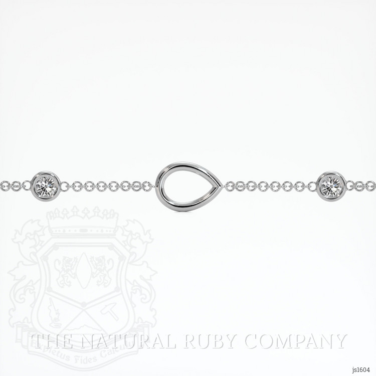 14K White Gold Accent Stones Bracelet Setting