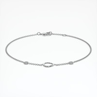 14K White Gold Accent Stones Bracelet Setting Image