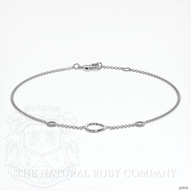 14K White Gold Accent Stones Bracelet Setting