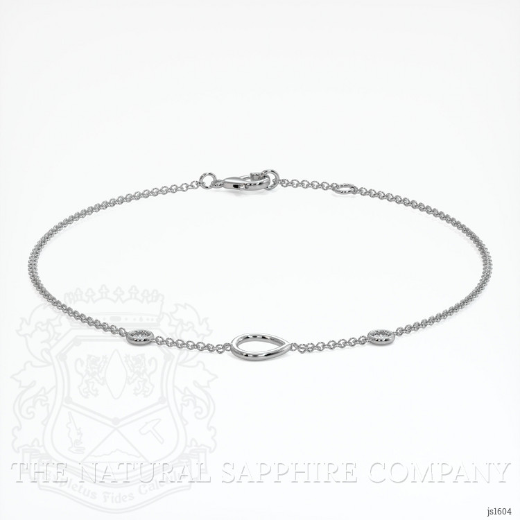 14K White Gold Accent Stones Bracelet Setting