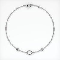 14K White Gold Accent Stones Bracelet Setting Image