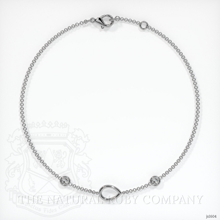 14K White Gold Accent Stones Bracelet Setting