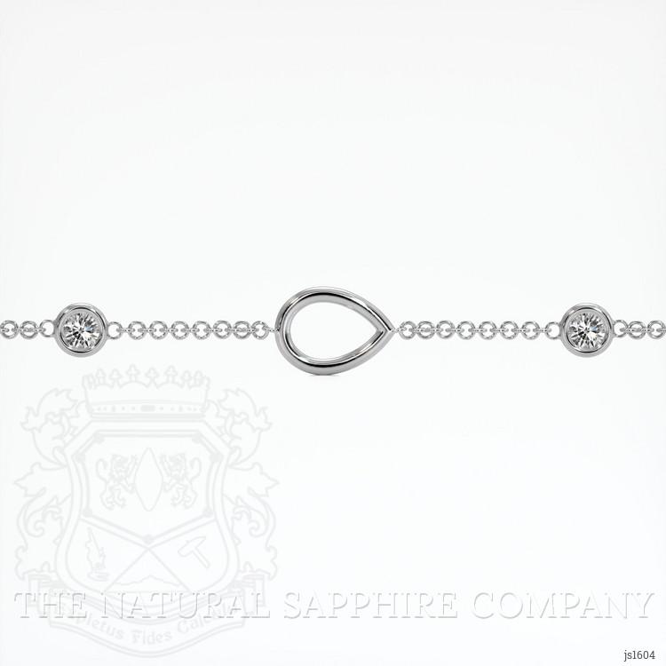18K White Gold Accent Stones Bracelet Setting