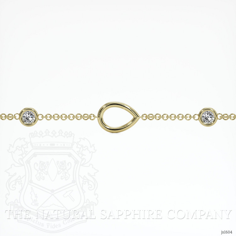 14K Yellow Gold Accent Stones Bracelet Setting