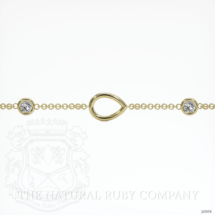 14K Yellow Gold Accent Stones Bracelet Setting