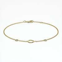 14K Yellow Gold Accent Stones Bracelet Setting Image