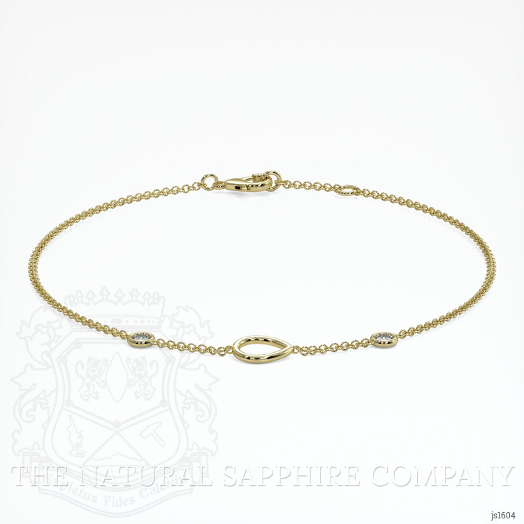 14K Yellow Gold Accent Stones Bracelet Setting