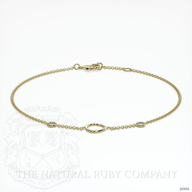 14K Yellow Gold Accent Stones Bracelet Setting