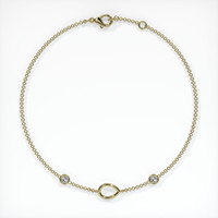 14K Yellow Gold Accent Stones Bracelet Setting Image