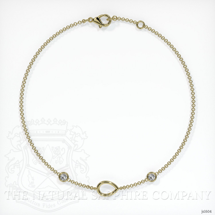14K Yellow Gold Accent Stones Bracelet Setting