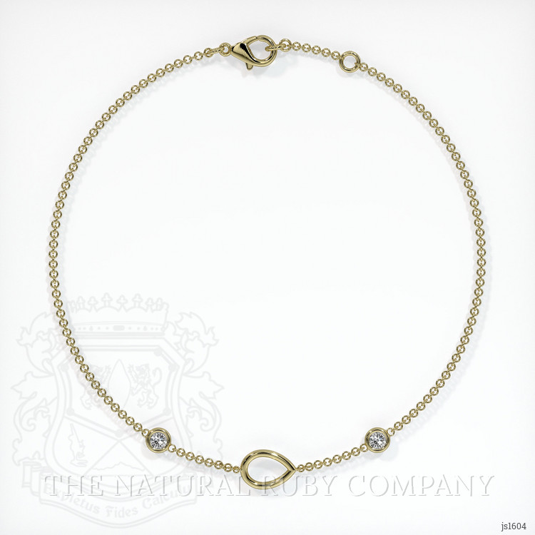 14K Yellow Gold Accent Stones Bracelet Setting