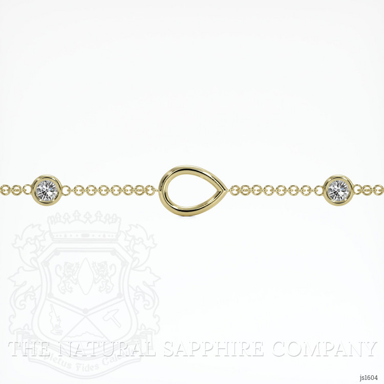 18K Yellow Gold Accent Stones Bracelet Setting