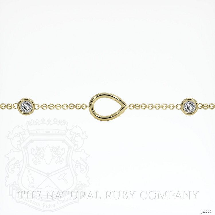 18K Yellow Gold Accent Stones Bracelet Setting