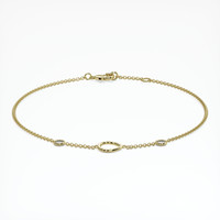 18K Yellow Gold Accent Stones Bracelet Setting Image