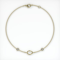 18K Yellow Gold Accent Stones Bracelet Setting Image